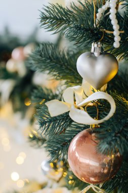 Noel arka plan yeni yıl ağacı makro