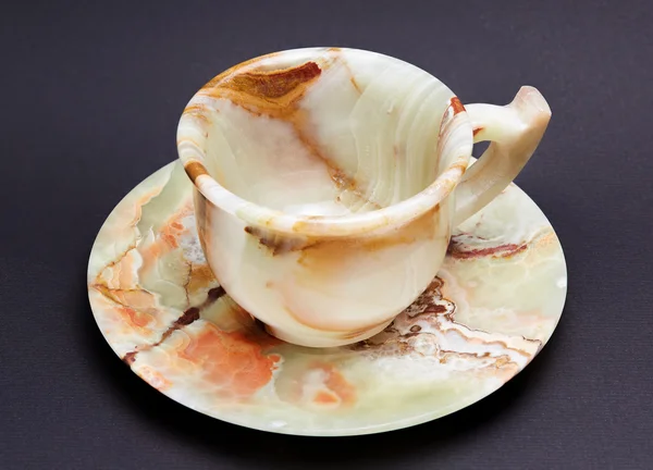 Посуд з натурального каменю онікс — стокове фото