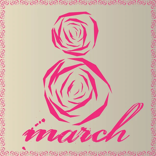 8 de marzo Día de la Mujer — Archivo Imágenes Vectoriales