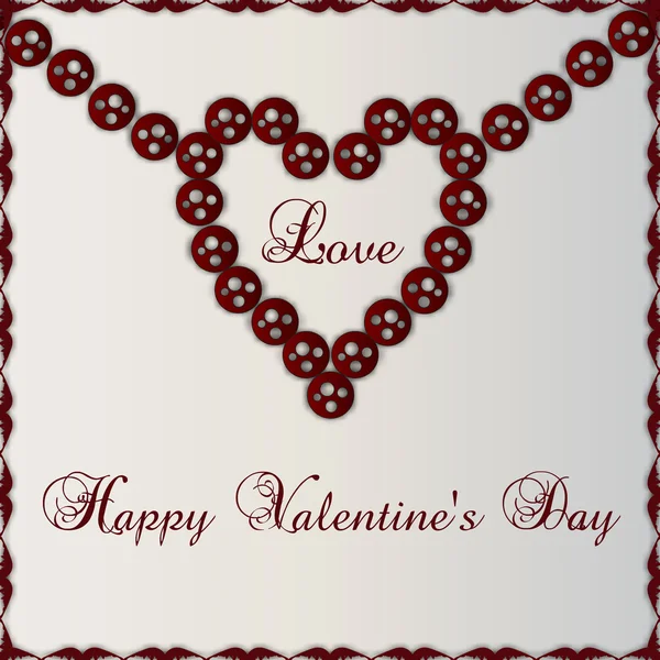 Feliz día de San Valentín plantilla de tarjeta de felicitación — Vector de stock