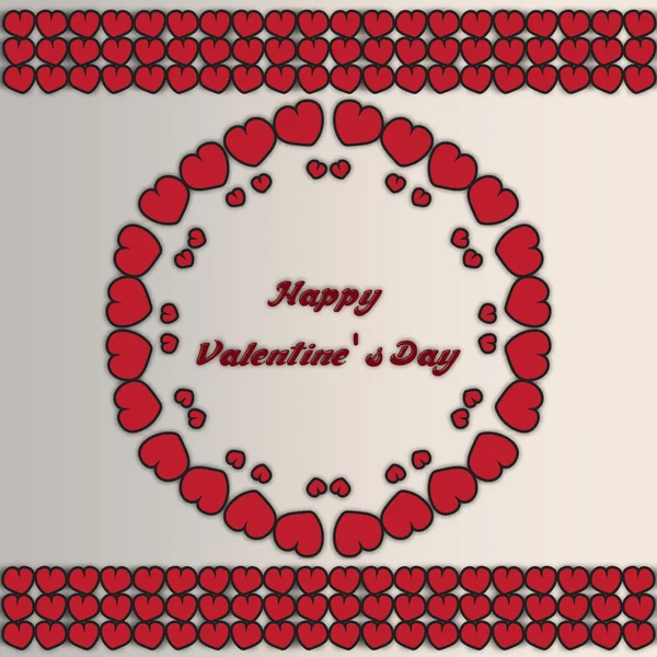 Feliz día de San Valentín plantilla de tarjeta de felicitación — Vector de stock