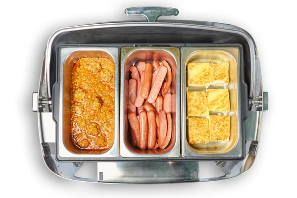 yumurta ve sosis ile Buhar tablo