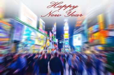 Celebration of New Year in Times Square, New York. clipart