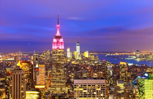 Veduta di New York al crepuscolo . — Foto Stock