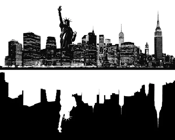 Silhouette de New York skyline . — Photo