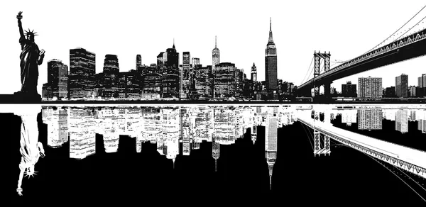 Silhouette de New York skyline . — Photo