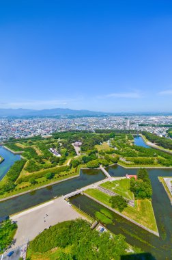 Goryokaku Park, nerede bir yıldız kale 1855 yılında Hakodate, Hokkaido, Japonya'nın inşa edilmiştir.
