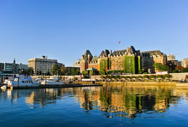 Vista do porto interno de Victoria, ilha de Vancouver, B.C., Canadá — Fotografia de Stock