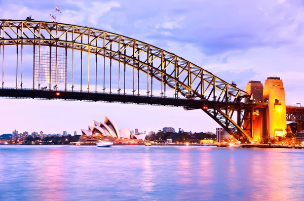 Vue du port de Sydney au crépuscule — Photo