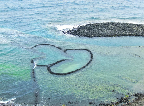 Trappola per pesci a doppio cuore a Penghu, Taiwan — Foto Stock