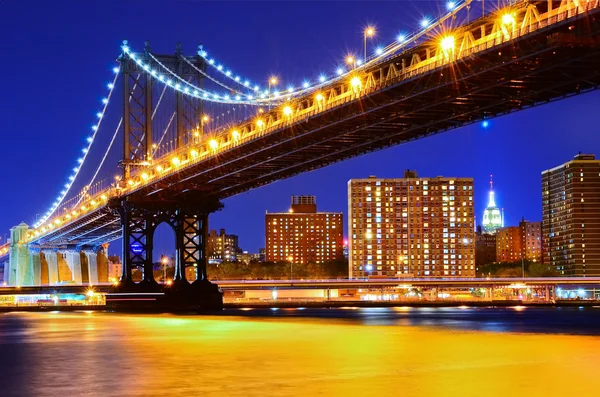 View of New York City at night — Stock Photo, Image