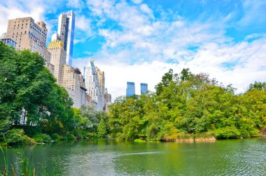 New York'taki Central Park görünümünde sonbahar