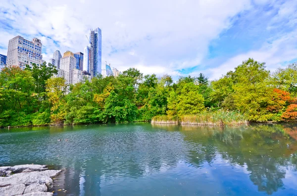 View of Central Park in New York City in autumn — Stock Photo, Image
