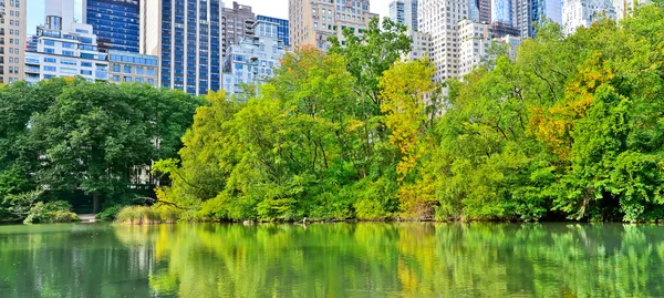 Utsikt över Central Park i New York i höst — Stockfoto