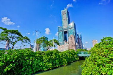 Görünümü bir park ve manzarası Kaohsiung, Tayvan