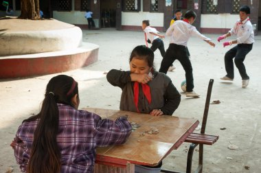 School children in Laos clipart