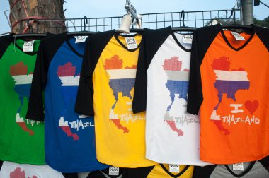 T-shirt ile Tayland Haritası