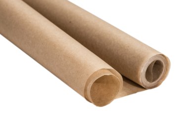 fırın kağıt beyaz bir arka plan üzerinde izole