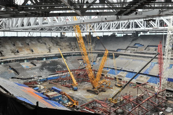 Construção de um estádio para a Copa do Mundo 2018 — Fotografia de Stock