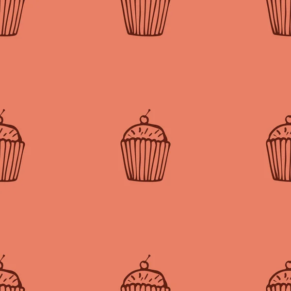 Cupcake patroon vector — Stockvector