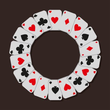 Casino düz kartları arka plan