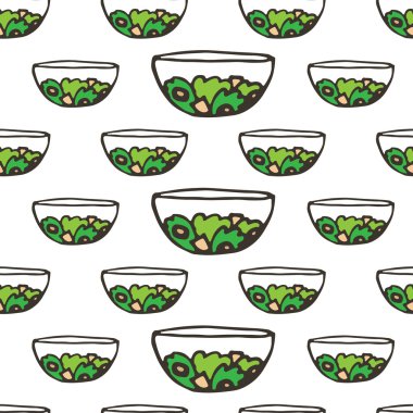 Doodle yiyecek Yunan salatası