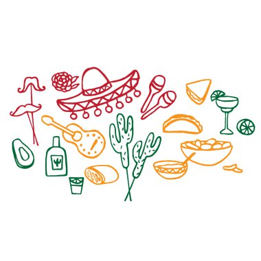 Meksika öğeleri, cinco de mayo öğeleri, Meksika fiesta