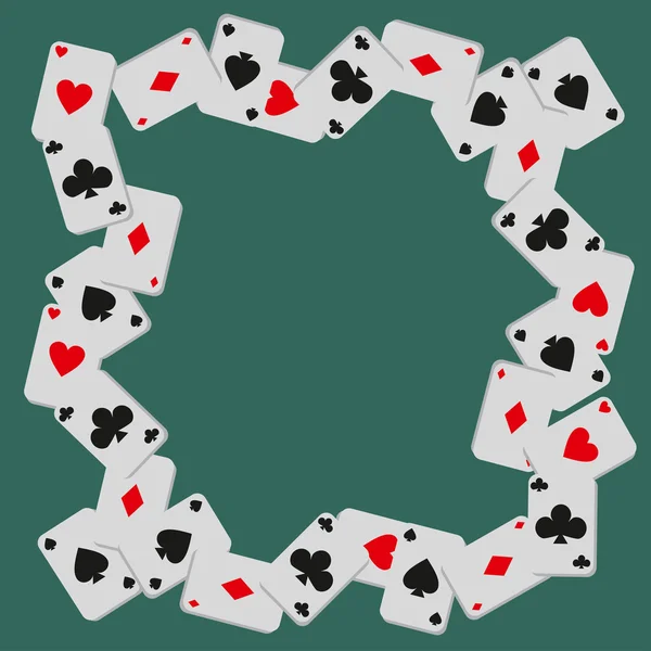 Casino cartes plates fond — Image vectorielle