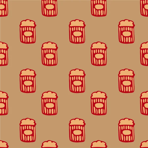 Popcorn naadloos patroon — Stockvector