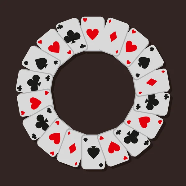 Casino flache Karten Hintergrund — Stockvektor
