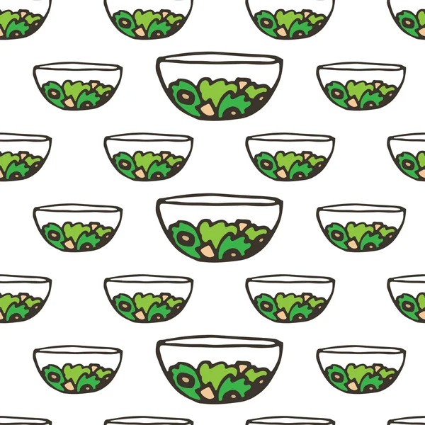 Doodle voedsel Griekse salade — Stockvector