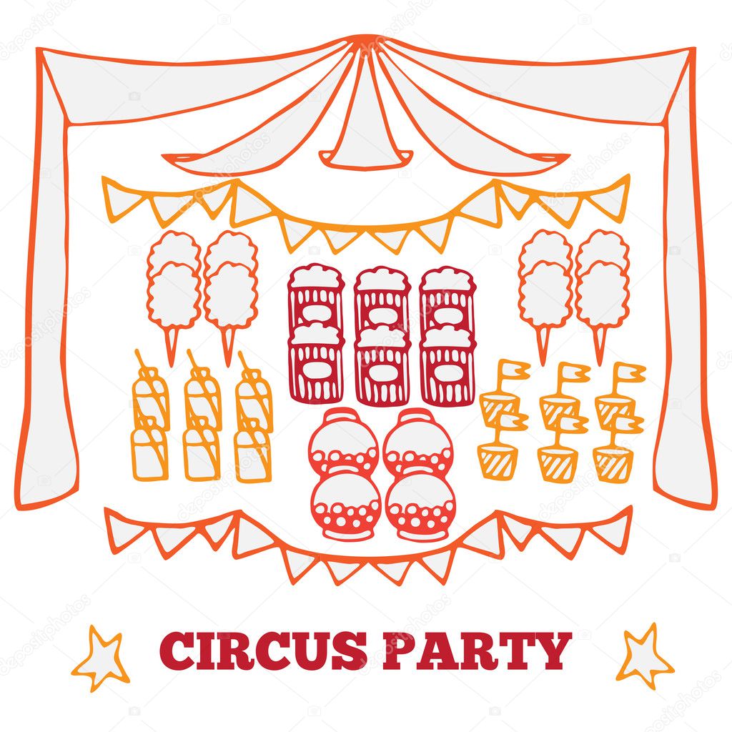 retro circus party ideas elements