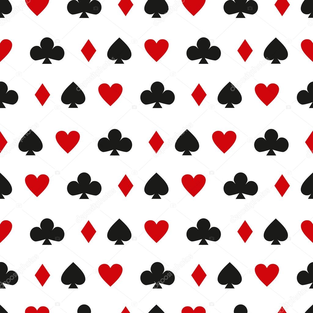 Casino cartões sem costura fundo — Vetores de Stock 