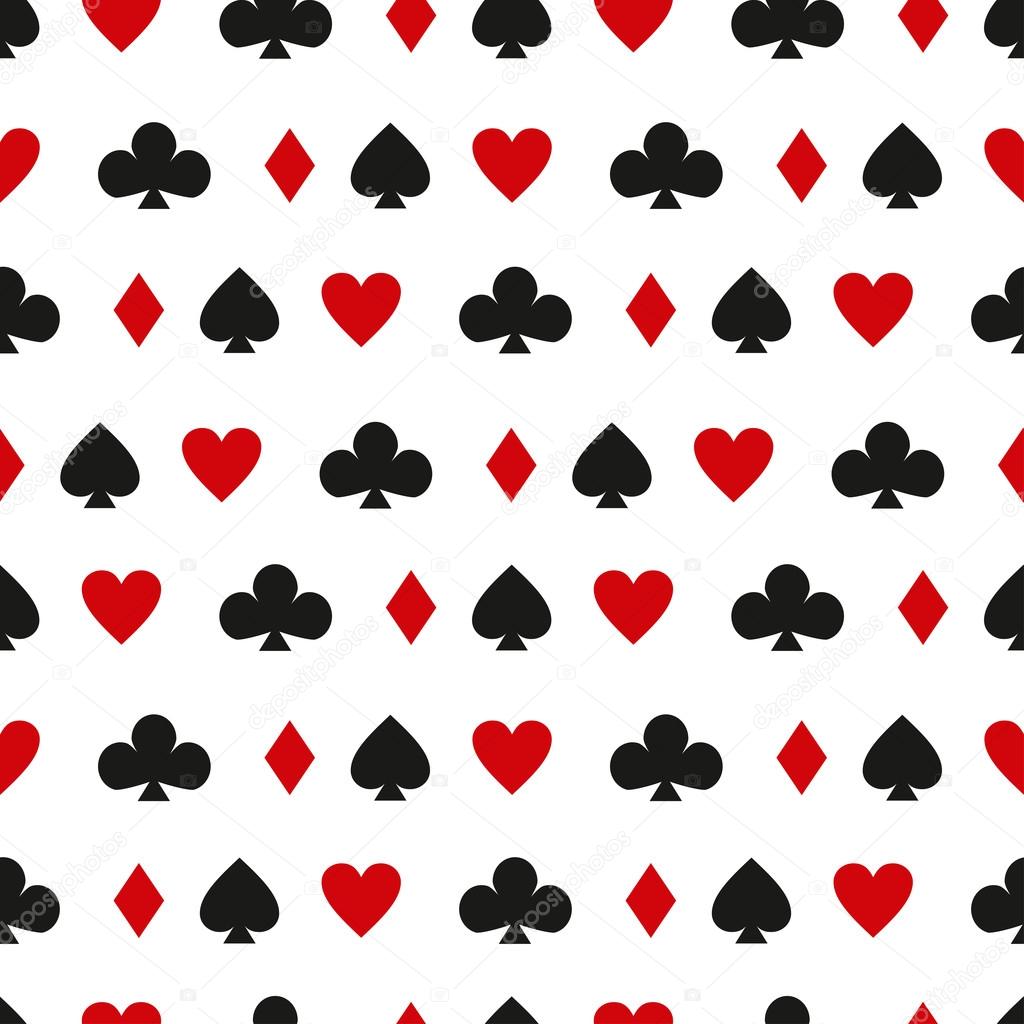 casino cards seamless background