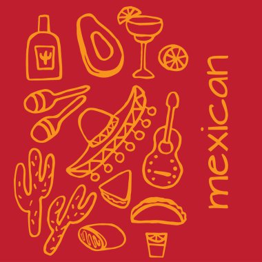 Meksika öğeleri, cinco de mayo öğeleri, Meksika fiesta