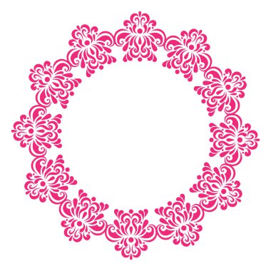 Vintage süslü klasik çiçek süsleme 