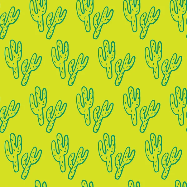 Cactus naadloos patroon — Stockvector