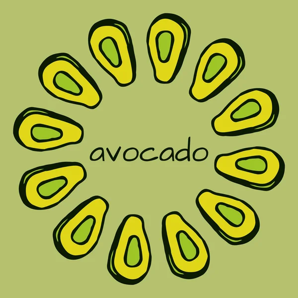 Hintergrund: Avocado-Muster — Stockvektor