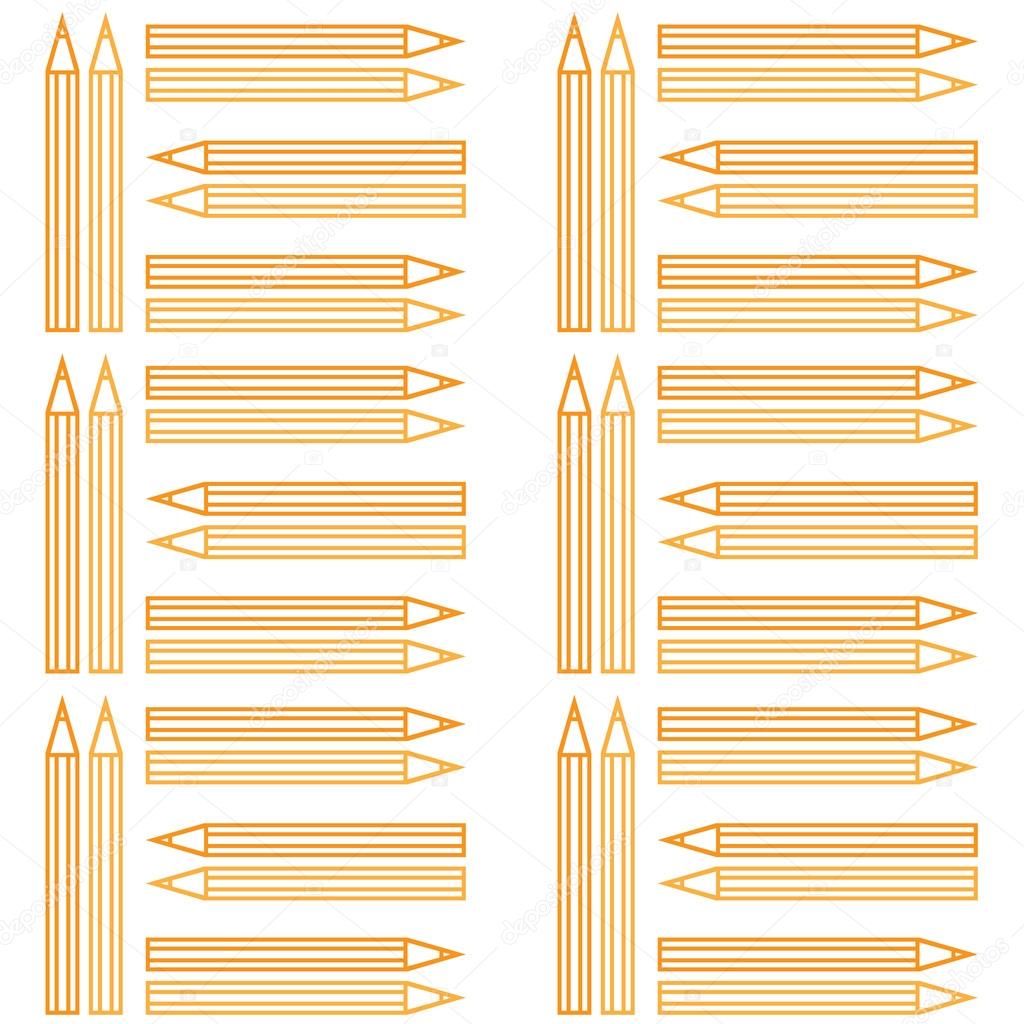 Outline conour pencil seamless pattern