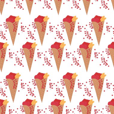 Doodle gofret koni meyve ve meyve ile 