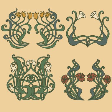 Dekorasyon ve tasarım için farklı konularda stil etiketleri