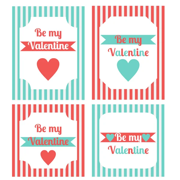 Afdrukbare set saint valentine partij elementen. Happy Valentines Day instellen. — Stockvector