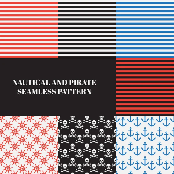 vintage nautical and pirate seamless pattern