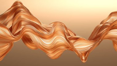 Çizgili gösterişli kumaş. 3d illüstrasyon, 3d canlandırma.
