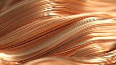 Çizgili gösterişli kumaş. 3d illüstrasyon, 3d canlandırma.