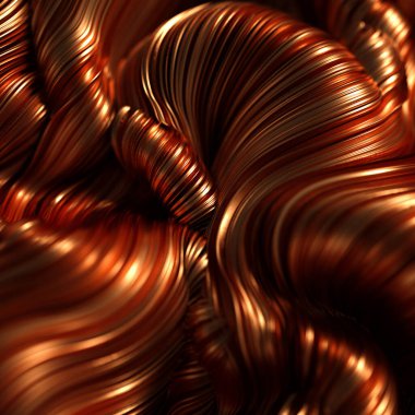 Çizgili gösterişli kumaş. 3d illüstrasyon, 3d canlandırma.