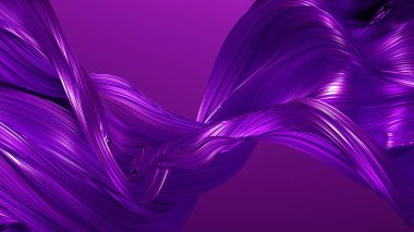 Çizgili gösterişli kumaş. 3d illüstrasyon, 3d canlandırma.