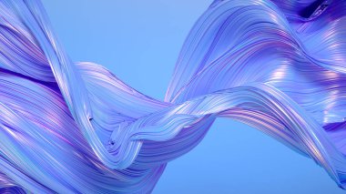 Çizgili gösterişli kumaş. 3d illüstrasyon, 3d canlandırma.