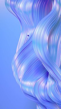 Çizgili gösterişli kumaş. 3d illüstrasyon, 3d canlandırma.