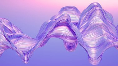 Çizgili gösterişli kumaş. 3d illüstrasyon, 3d canlandırma.